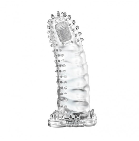BAILE - BRAVE MAN Head Vibrating Crystal Penis Sleeve (L:14cm - D:4cm) BAILE - BRAVE MAN Head Vibrating Crystal Penis Sleeve (L:14cm - D:4cm)